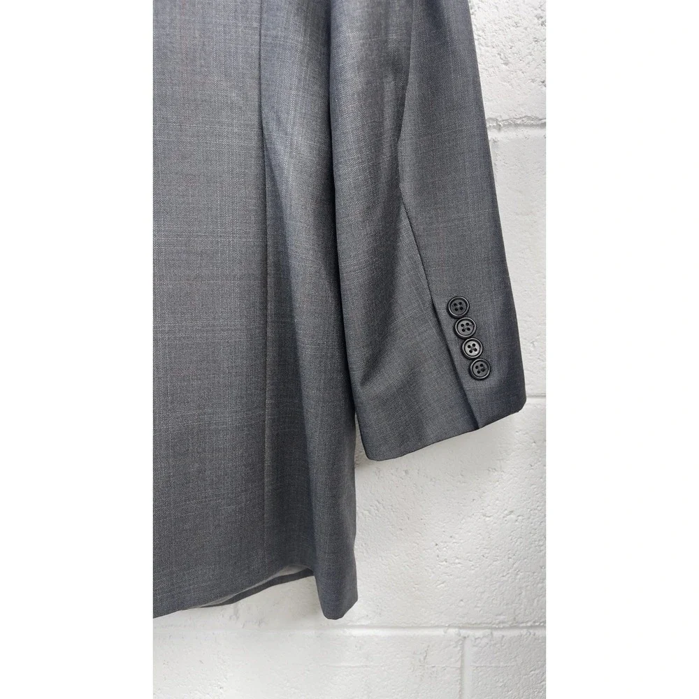 Hickey Freeman Loro Piana Blazer 44L Super 130s Tasmanian Worsted Wool Striped